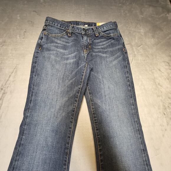 GAP Long and Lean Jeans Womens 2 Regular Blue Medium Wash Bootcut Stretch Denim - Picture 2 of 11